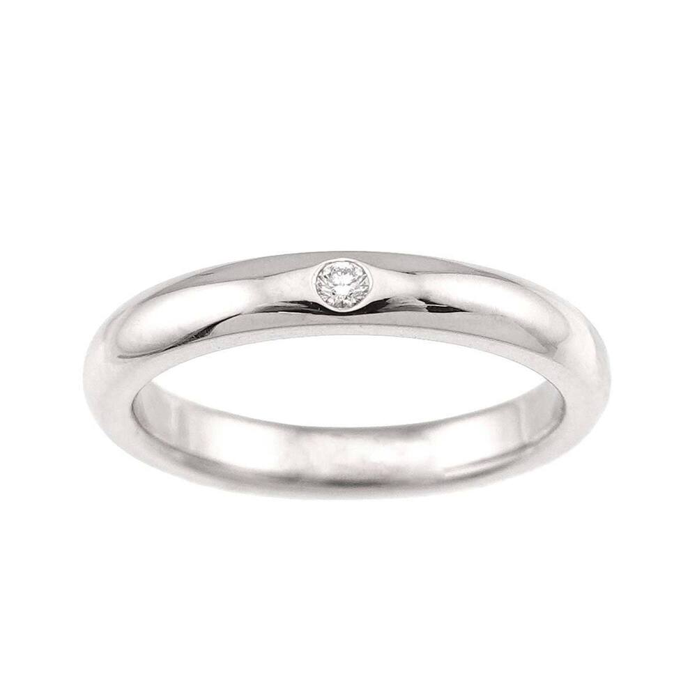 TIFFANY & CO. Silver Diamond Ring